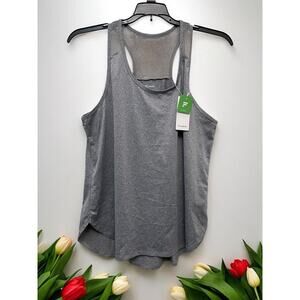 Letsfit Women's Workout Gray Tank Top Sleeveless Shirt Sz Large New with tags